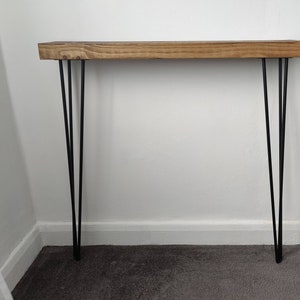 Rustic Narrow Console Table With Hairpin Legs image 10