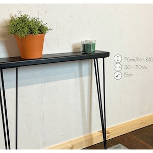 Black Narrow Console Table image 3