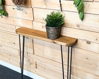 Rounded Edge Narrow Console Table