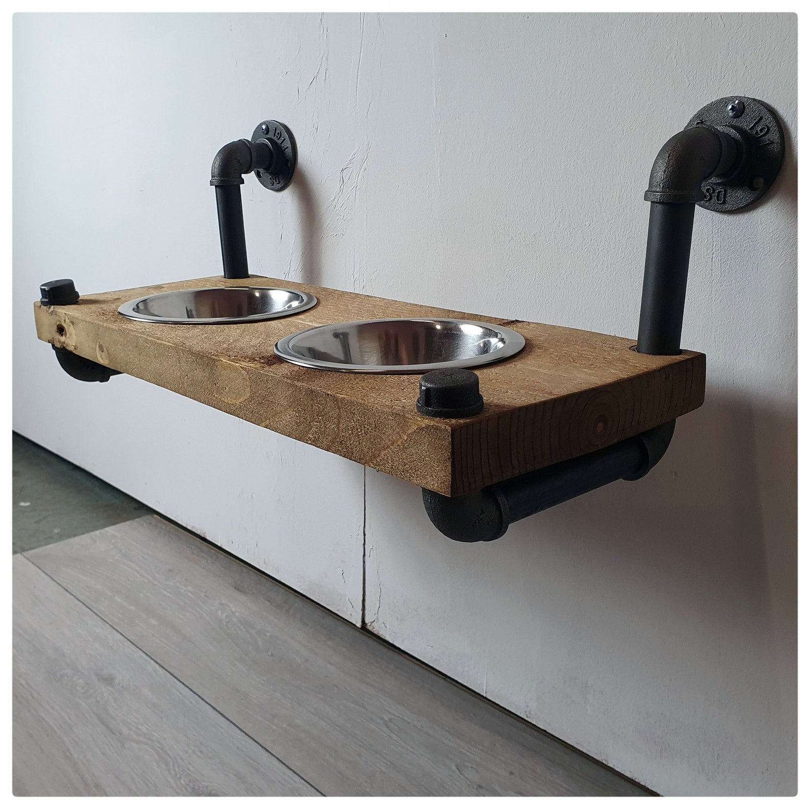 Wall Mounted Dog Bowl/ Pet Feeder Etsy
