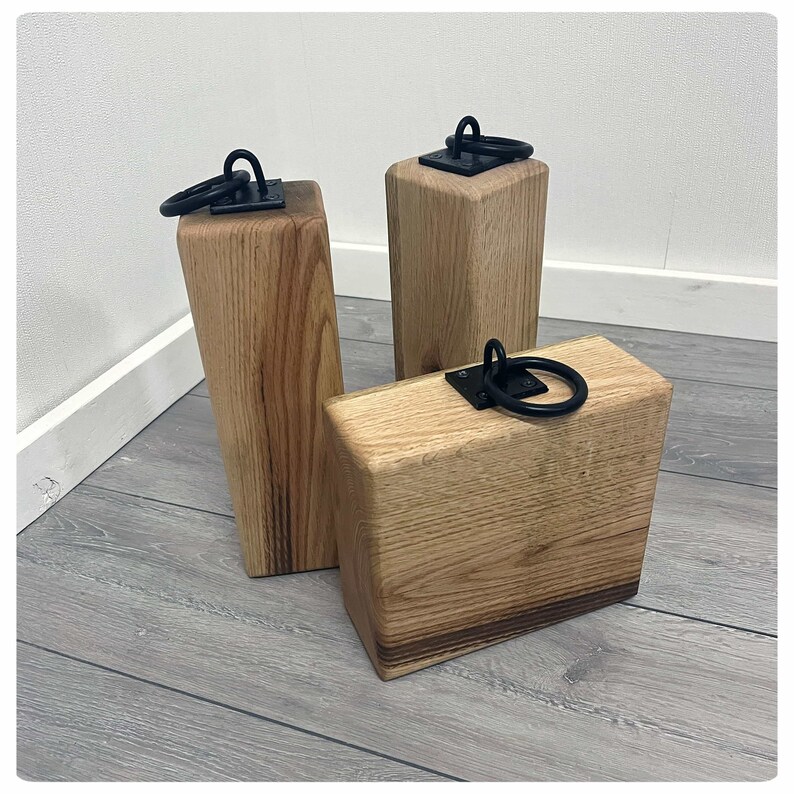 Personalized Heavy Door Stop 2kg // Door Weight // Solid Oak Etsy UK