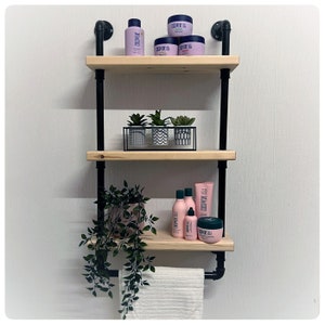 Tiered Shelf Floating Storage // Industrielles Eisenrohr