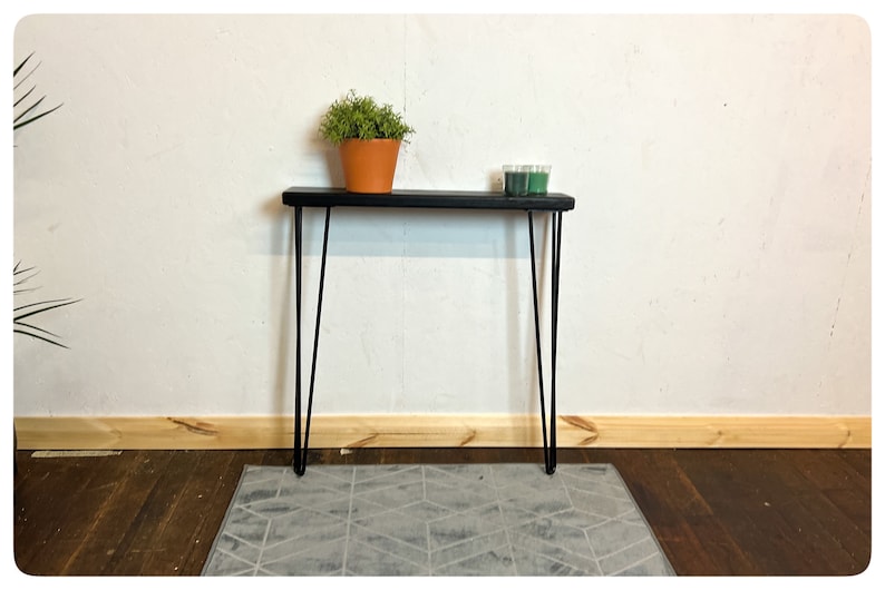 Black Narrow Console Table image 4