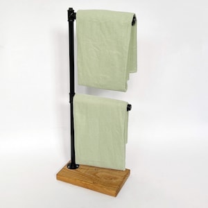 Floor Standing Towel Rack - Industrial Pipe