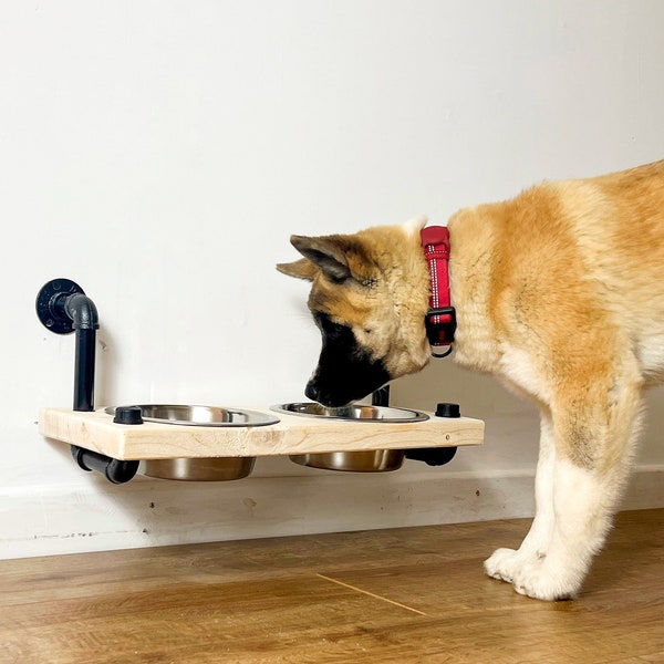 Wall Mount Dog Bowl Etsy