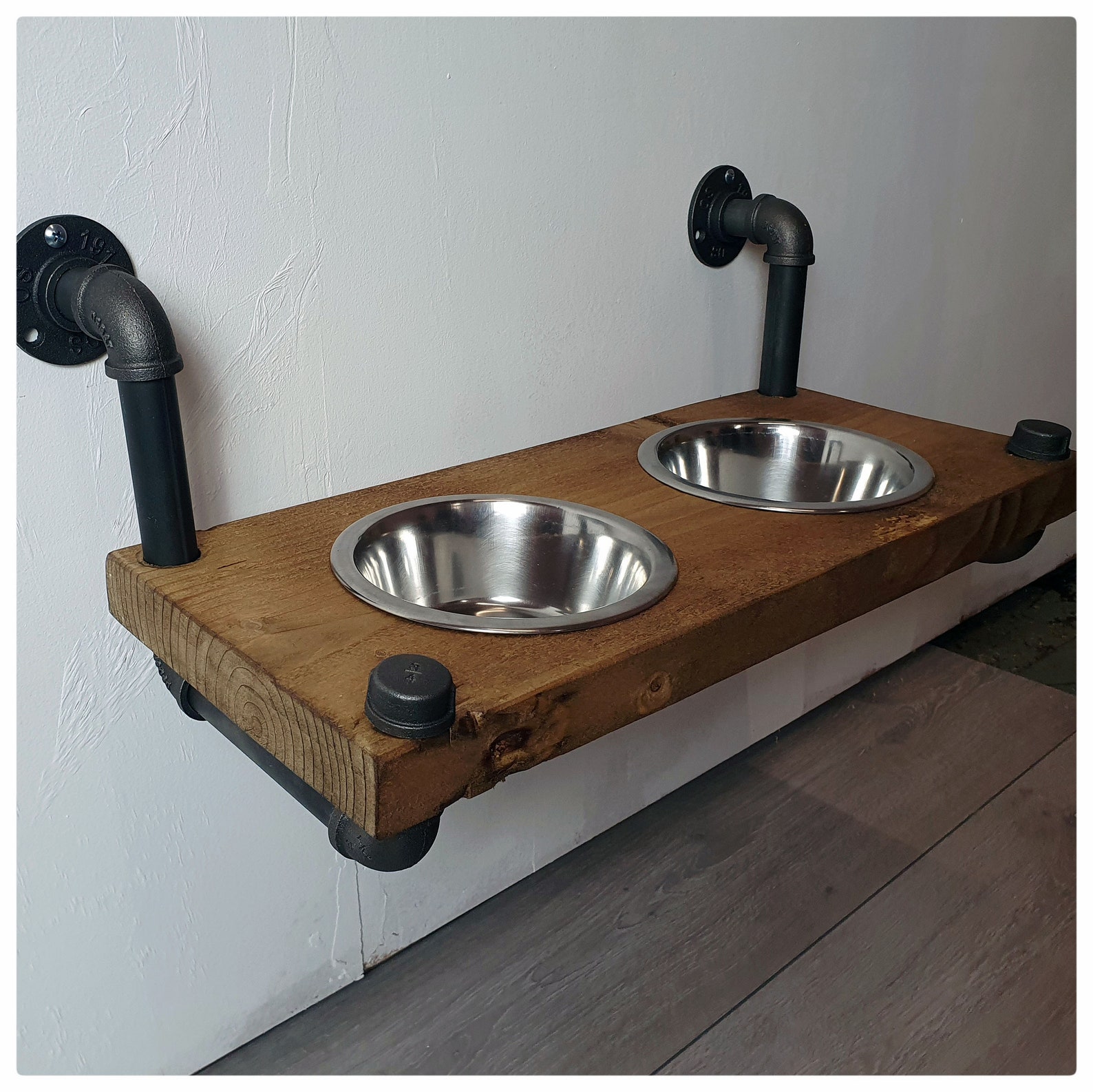 Wall Mounted Dog Bowl/ Pet Feeder Etsy