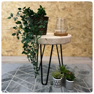 circular hairpin side table/ bedside table/ plant stand - various heights