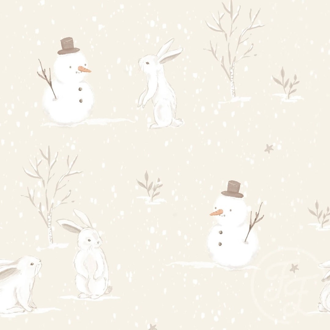 Snowman Jersey Fabric by Family Fabrics Design Christmas Jersey Fabric ...