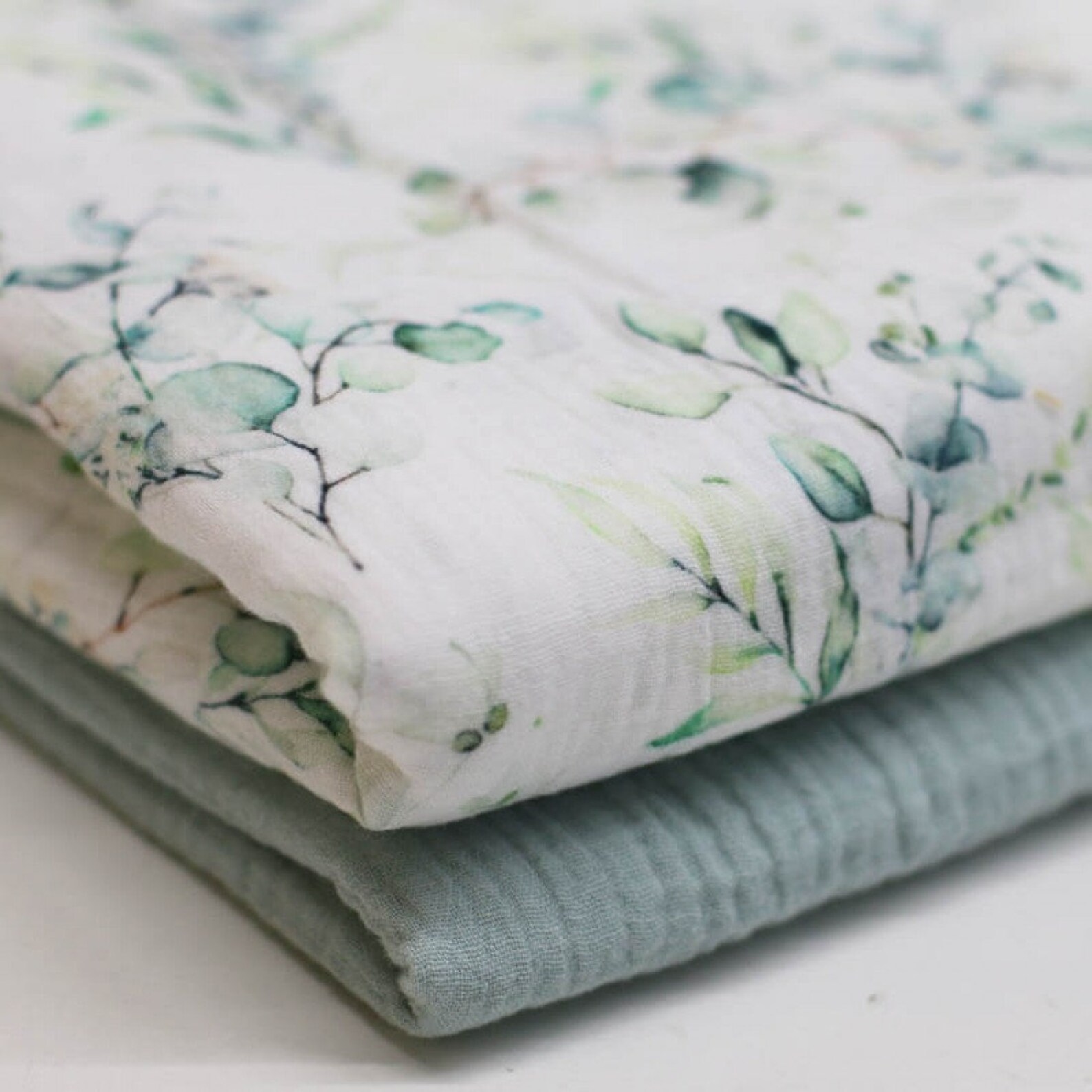 Eucalyptus Bouquet Muslin Fabric Eucalyptus Muslin Eucalyptus Etsy
