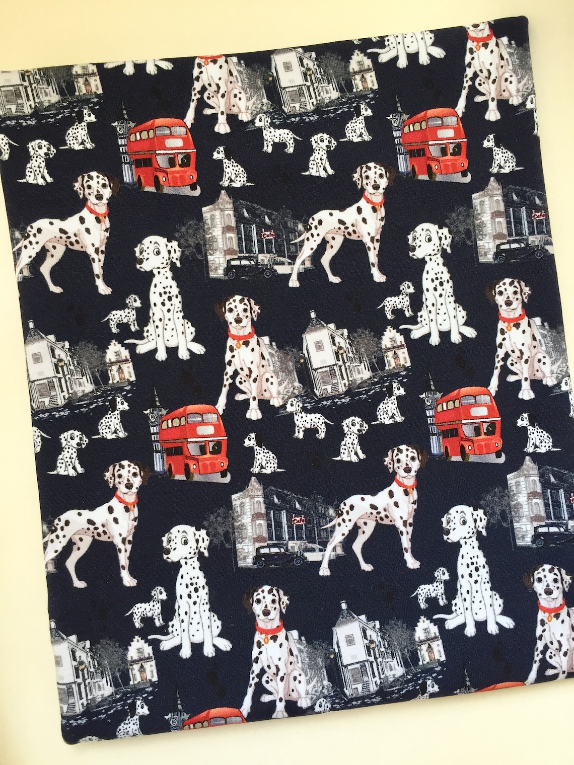 Navy London Dalmatiner Baumwolle Jersey Stoff fleckige Hund Etsy