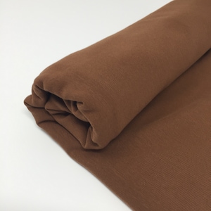 Tissu jersey uni extensible dans 4 directions jersey uni Tissu stretch marron Tissu extensible chocolat teinte naturelle caramel biscuit Chocolate Brown