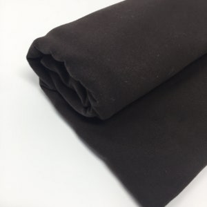 Tissu jersey uni extensible dans 4 directions jersey uni Tissu stretch marron Tissu extensible chocolat teinte naturelle caramel biscuit Dark Chocolate