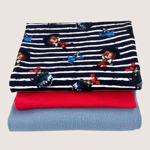 Fabric Remnants Bundle, Fabric Scraps,  Jersey Stretch Fabric Bundle