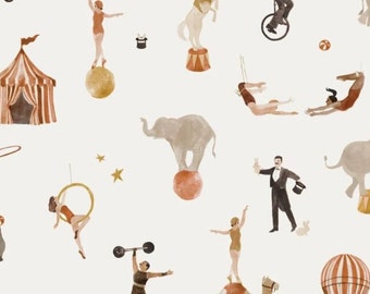 Family Fabrics Jersey Circus, tissu extensible dans 4 directions, tissu extensible non sexiste