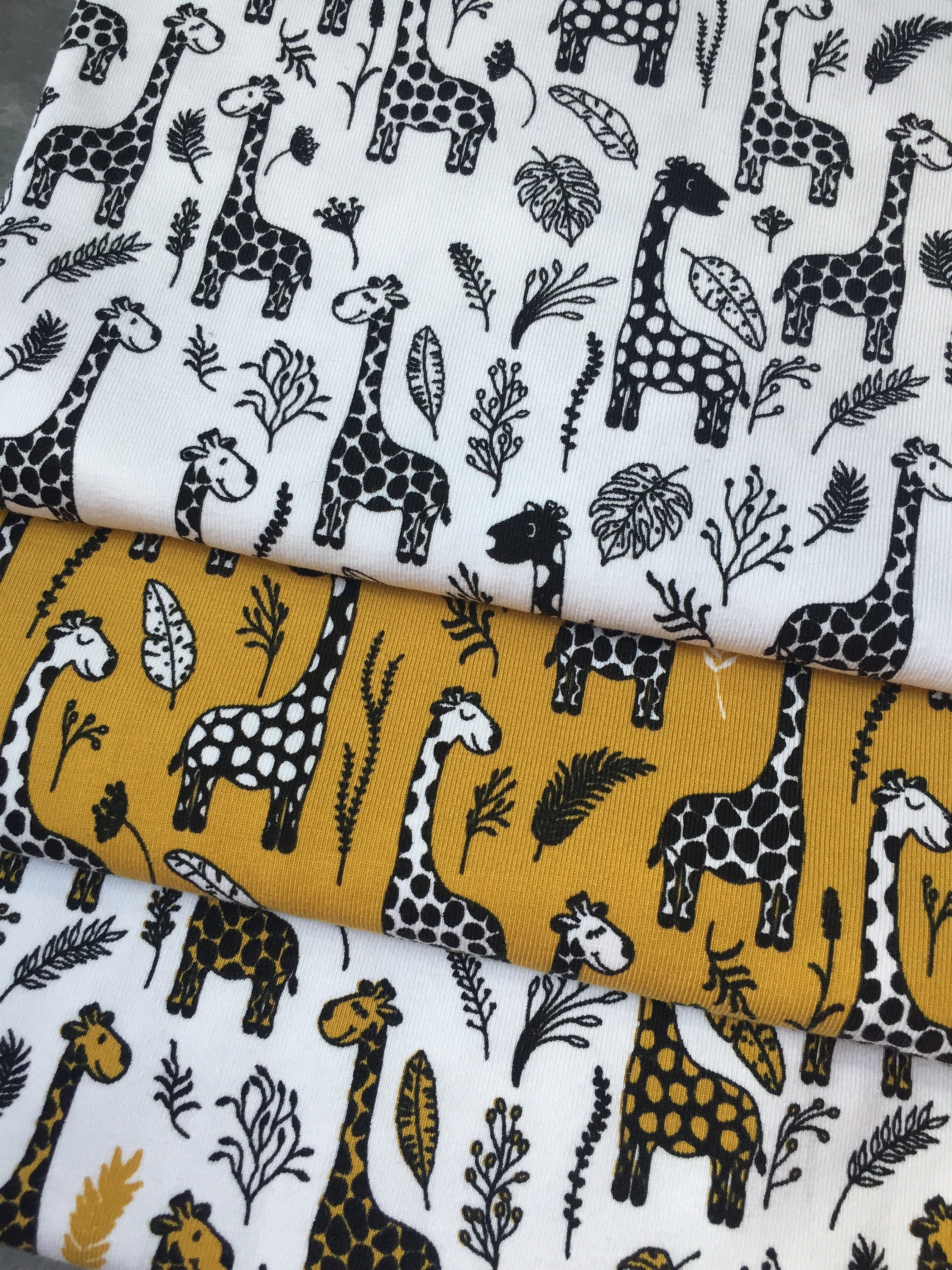 Cotton jersey fabric giraffe fabric 4 way stretch fabric Etsy