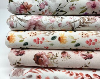 Summer Floral Cotton Jersey Fabric 
