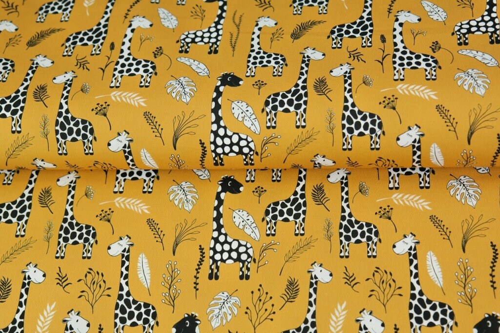 Cotton jersey fabric giraffe fabric 4 way stretch fabric Etsy