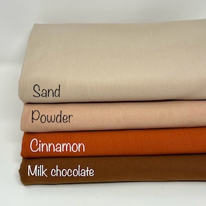 4 way stretch Solid jersey fabric plain jersey brown stretch fabric chocolate stretch fabric natural shade