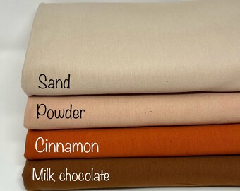 Tissu jersey uni extensible dans 4 directions Jersey uni Tissu stretch marron Tissu extensible chocolat teinte naturelle