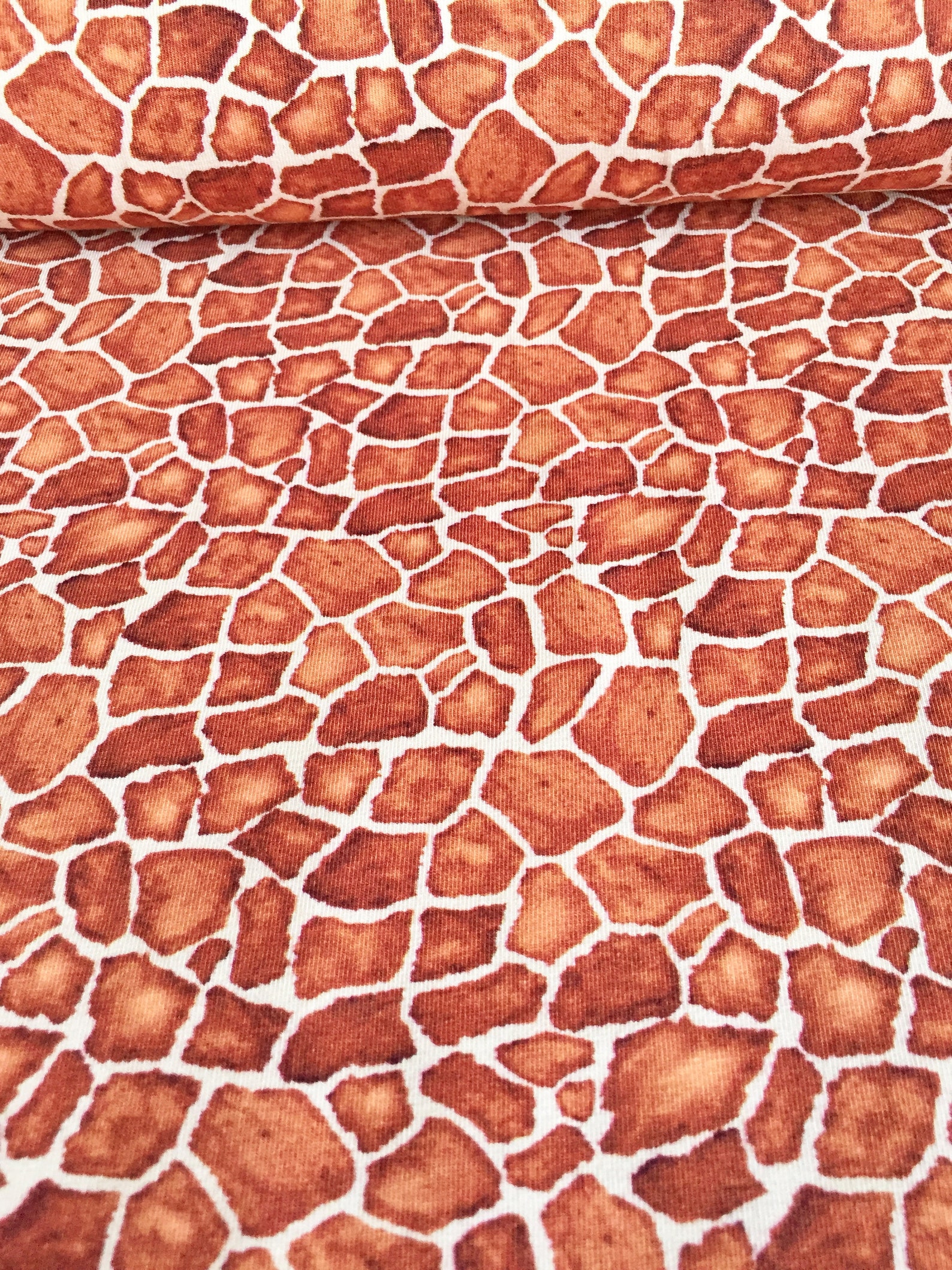 Giraffe skin cotton jersey fabric giraffe skin fabric giraffes Etsy