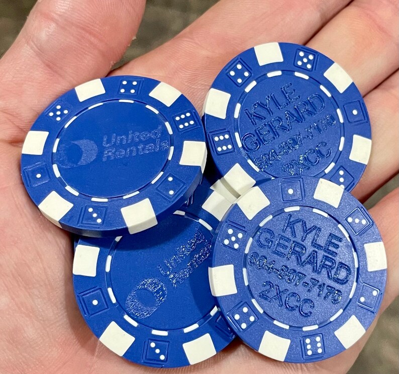 Custom Laser Engraved Poker Chips. Great for Weddings. Golf Markers