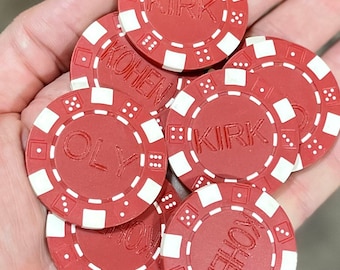 100 mini poker chips  approx dollhouse 5/16" of 5-7 mm 