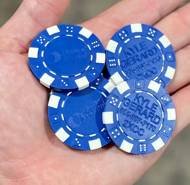 Custom Laser Engraved Poker Chips. Great for Weddings. Golf Markers