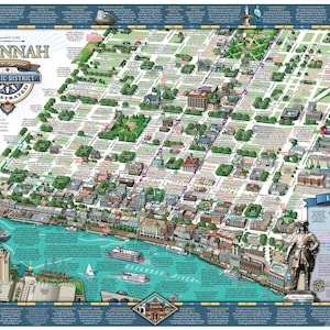 Savannah Historic District Illustrated Map (Folded)