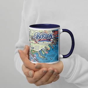 Boston Mug with Dark Blue