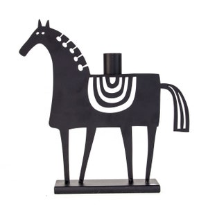Designer candlestick candle holder 1 candle Dala horse Scandinavian style Sweden style