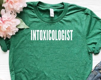 Intoxicologist Waiter Shirt Waitress Gift Women Bartender Alcohol Server Cocktail Server Barista Shirt Bartender Gift Funny Unisex T-Shirt