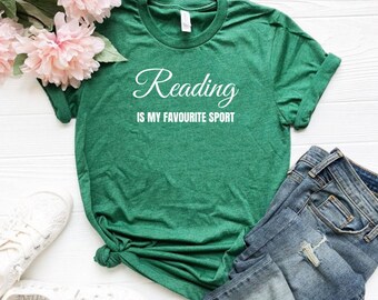 Reading Is My Favorite Sport Shirt, Book Lover Shirt Bookworm Shirt Book Junkie Shirt Bookish Shirt Introvert Shirt Read Shirt School Shirt