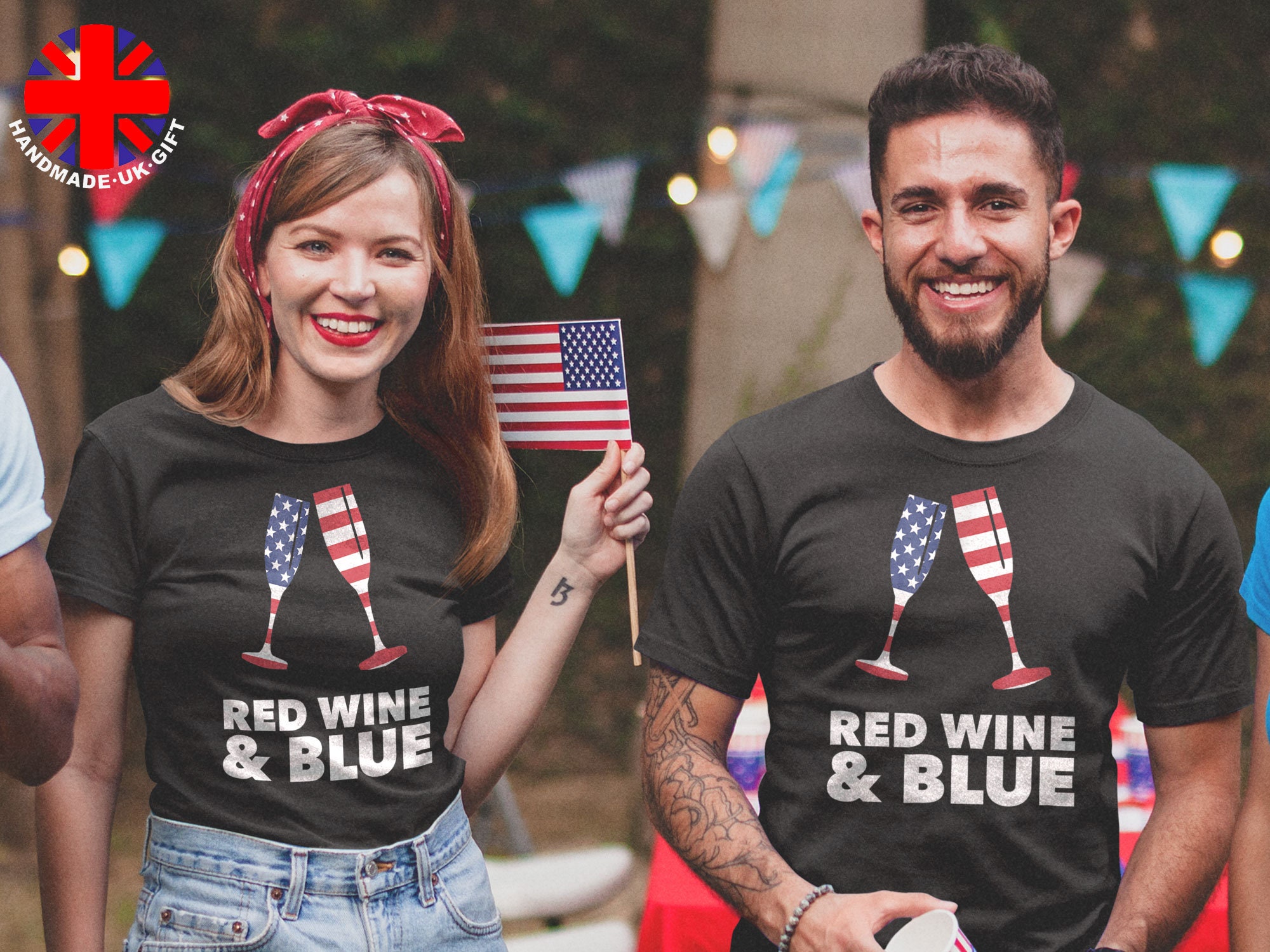 Red Wine & Blue 4th of July wine Red White Blue wine | Etsy