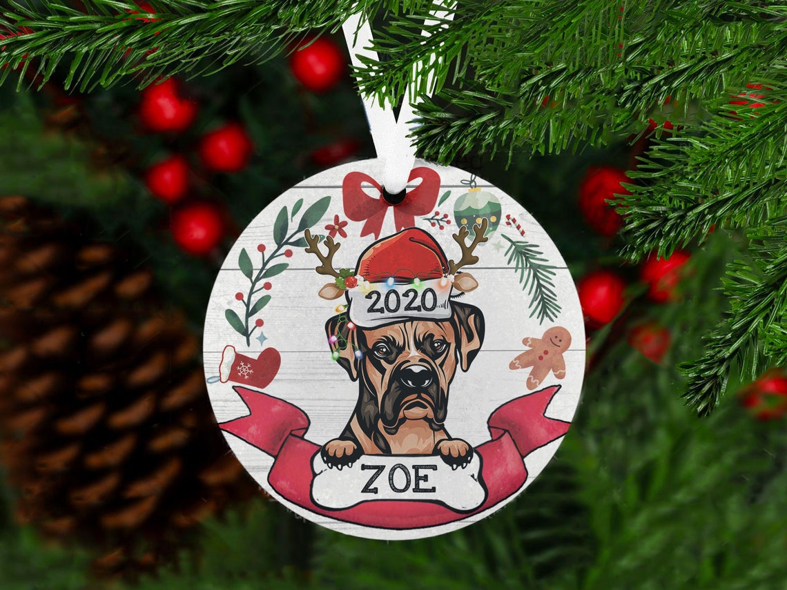 Boxer Ornament Custom Dog Ornament Personalized Dog | Etsy