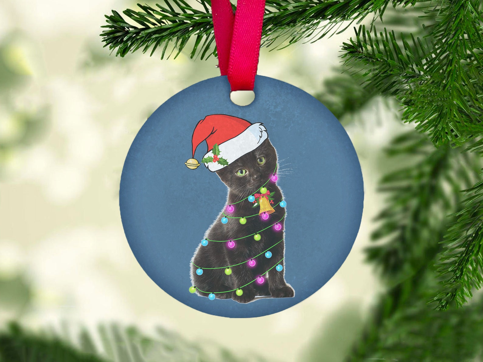 Custom Cat Ornament Personalized Cat Christmas Ornament Pet Etsy