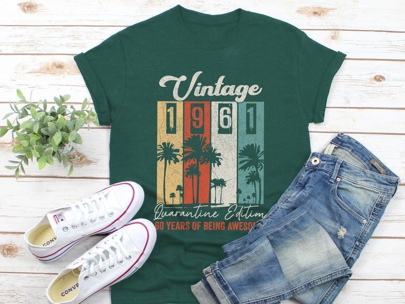 60th Birthday Gift 60 Years Of Being Awesome Shirt Retro 1961 T-Shirt Vintage 1961 Shirt 60th Birthday Shirt 60th Birthday Party