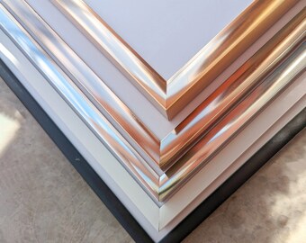 Modern Metal Picture Frames, Minimalist Gold Frame, Rose Gold Picture Frame, Silver Picture Frame, White Metal Frame, Black Poster Frame