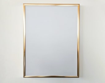 Modern Gold Picture Frame, Metal Photo Frame, 5x7, 8x10, 12x16, 16x20, 18x24, 19x27, 24x36 inch Poster Frame