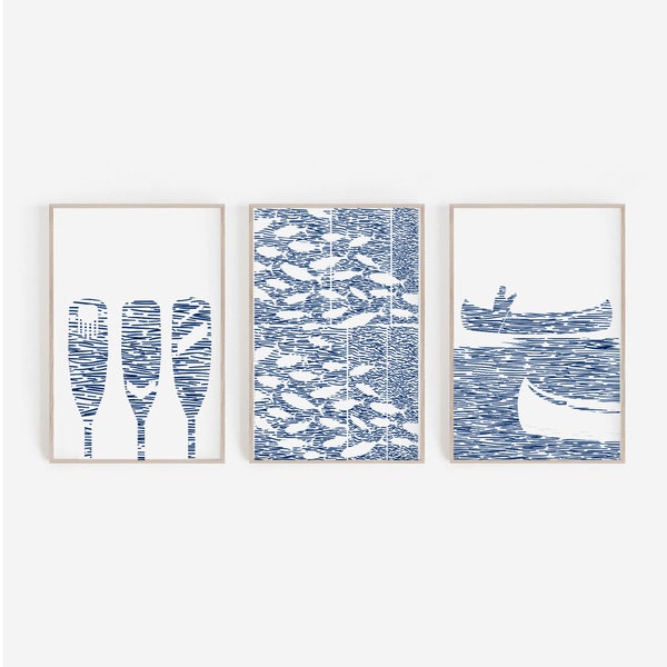 Coastal Typography Triptych