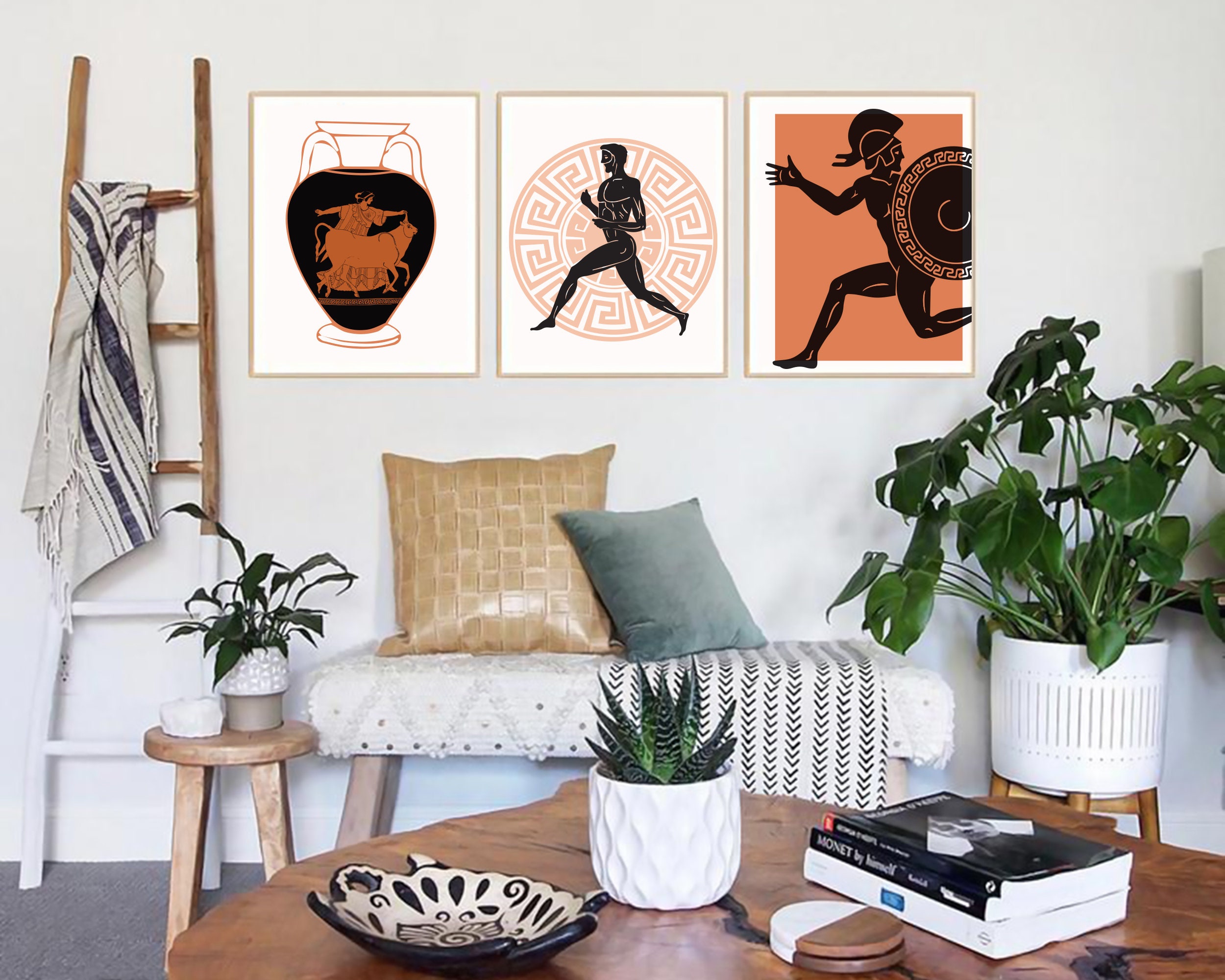 Ancient Greek Mythology Wall Art Set / Hercules Greek Warrior Etsy