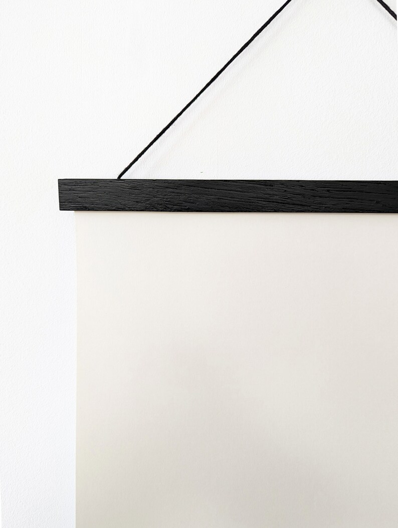 Natural Oak Wood Poster Hanger Boho Frame Mid Etsy