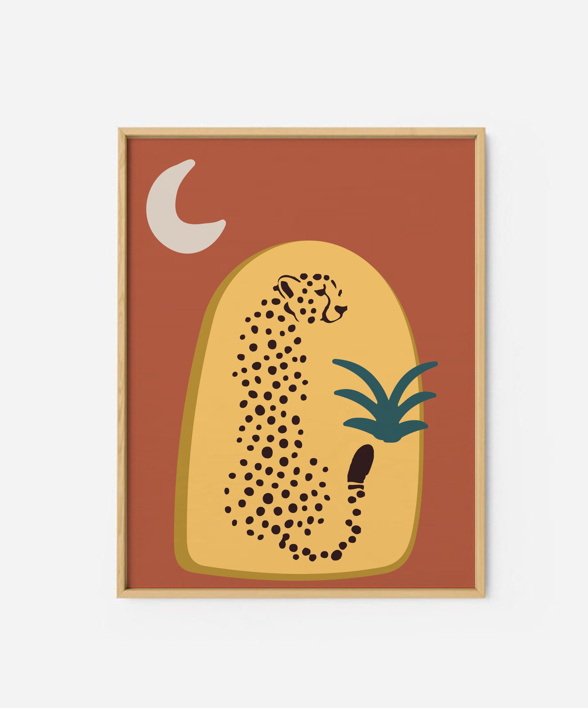 Boho Tiger Print / Celestial Wall Art / Printable Wall Art / Etsy