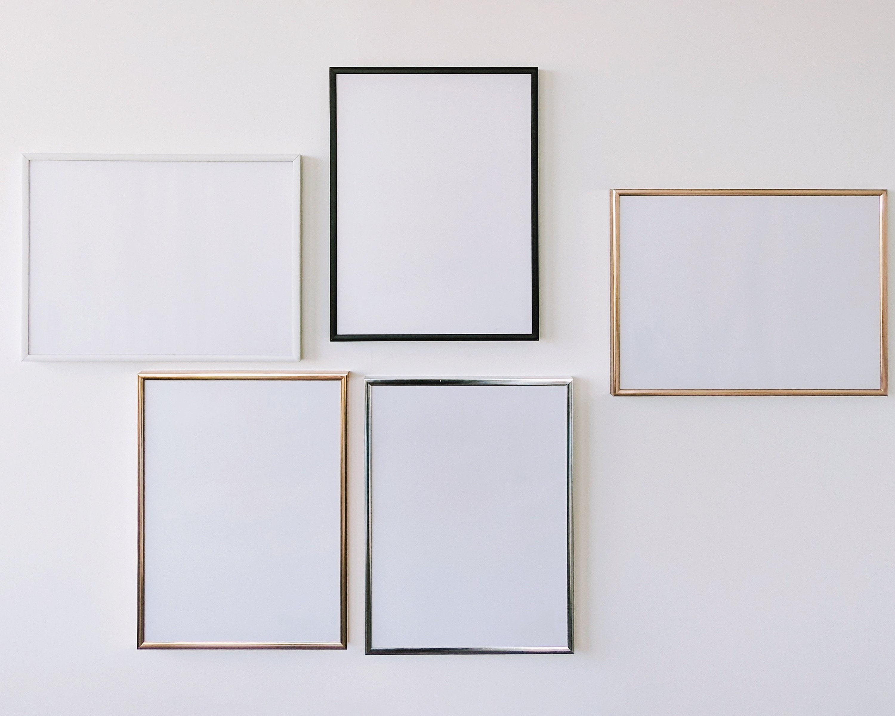 Modern Metal Picture Frames Minimalist Gold Frame Rose Gold Etsy