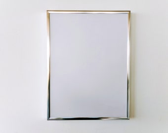 Modern Silver Picture Frame, Minimalist Metal Silver Photo Frame, 5x7, 8x10, 12x16, 16x20, 18x24, 19x27, 24x36 inch, Poster Silver Frame
