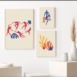 Henri Matisse Print Set of 6 / Exhibition Wall Art / Matisse Cut Out / Boho Living Room Wall Art / French Museum Poster / Matisse Flower Art image 6