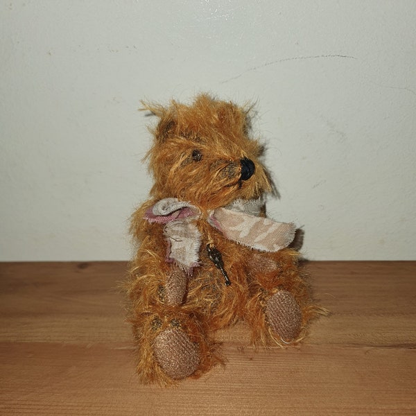 Handmade miniature mohair bear. Heirloom. Gift idea