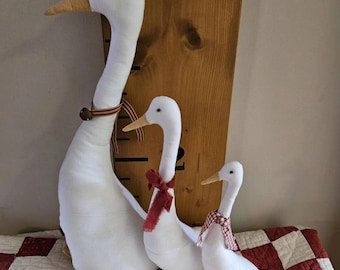 Large Mr Goose. Handmade linen goose. Home decor or gift idea. Large goose