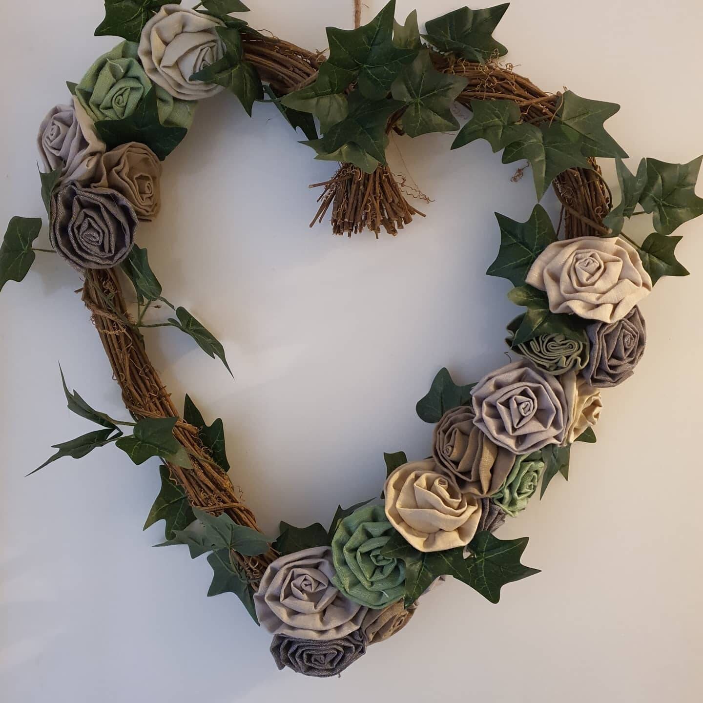 Extra Large 42cm Floral Wicker Wreath. Handmade Flowers. Home Etsy