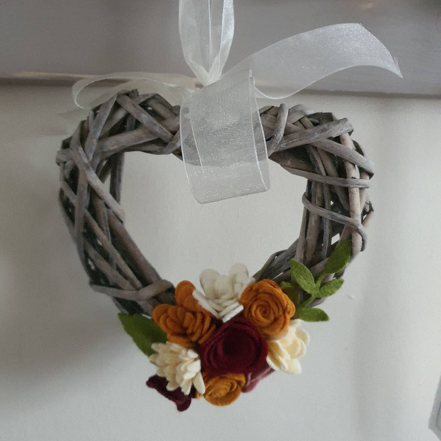 Wreaths heart wicker wreath handmade wreaths Etsy