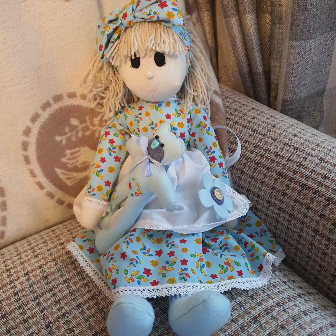 Rag doll beautiful hand stitched rag doll bedroom nursery Etsy